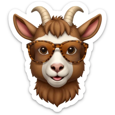 Goat with sunglasses  sticker
