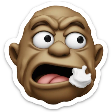 Poop troll blowing nose sticker