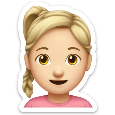 Down syndrome girl  sticker