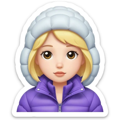 Cute aesthetic puffer jacket￼ sticker