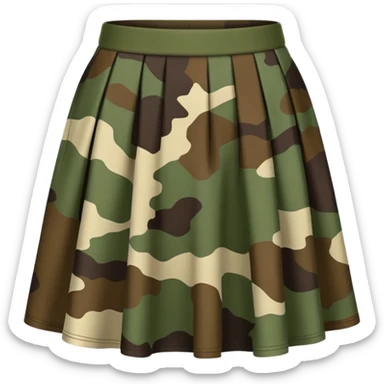 camouflage skirt sticker