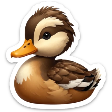 baby Northern Shoveller duck sticker