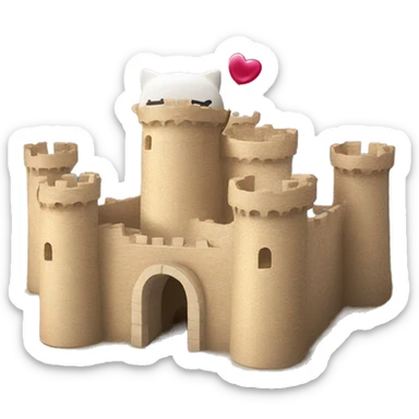 Hello kitty castillo de arena  sticker