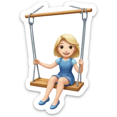 person swinging on a swing sticker