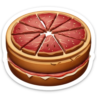 round meat slice rost sticker