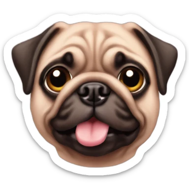 Pig pug sticker