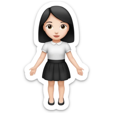 Black and white girl holding hands backs turned sticker