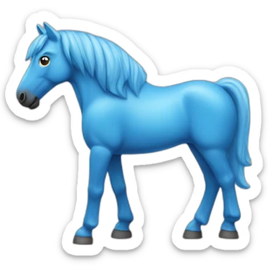 blue horse toy sticker