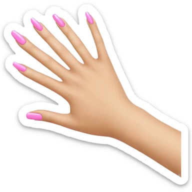 Pink nails sticker