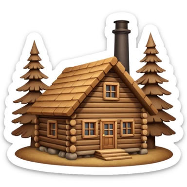 log cabin sticker