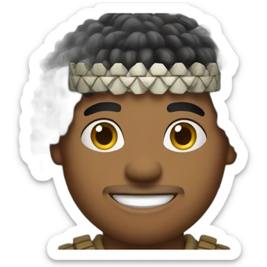 Fijian Warrior Guy sticker