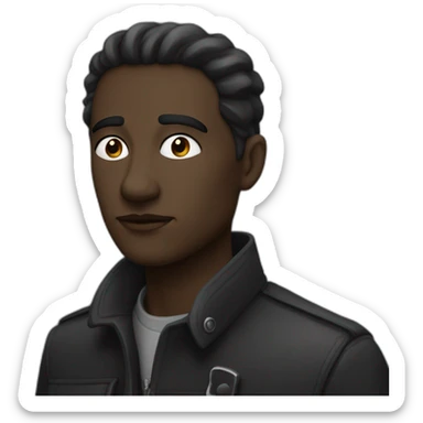 Noir levant un bras au ciel sticker