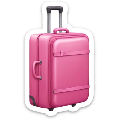 Pink suitcase sticker