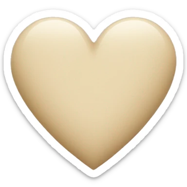Beige heart  sticker