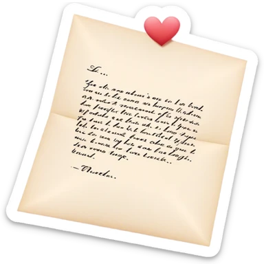 romantic letter sticker