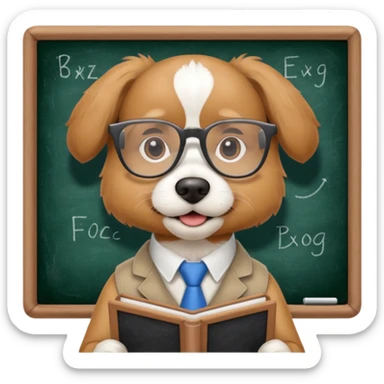dog physicist  sticker