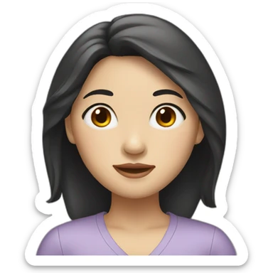 Chinese woman with dark hair sticker