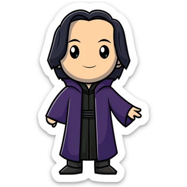 Serious Severus Snape in wizarding robes sticker