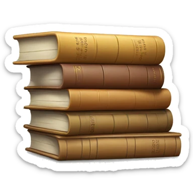 neutral stack of books sticker