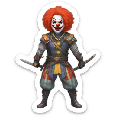 clown-ninja sticker