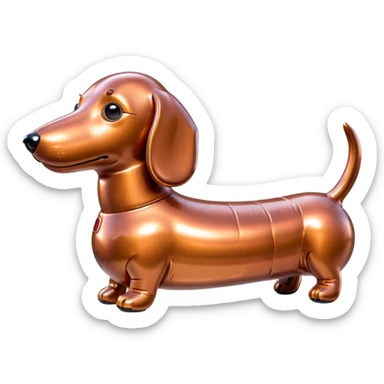 SPAM meat jeff koons style inflatable dachshund shund art sculpture sticker