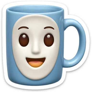 Realistic coffee mug sticker