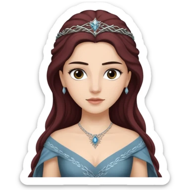Hande Erçel as a lady from game of thrones from Starfall. Her eyes are gray. sticker