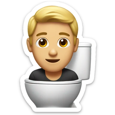 guy in toliet sticker