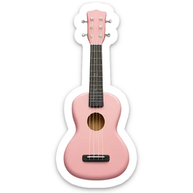 blush pink ukelele sticker