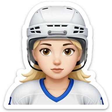 Girl hockey player sticker