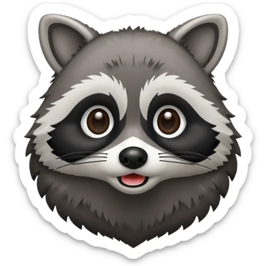  racoon with mustache sticker