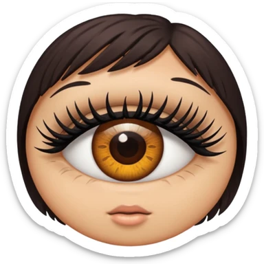 👀 with lashes  sticker