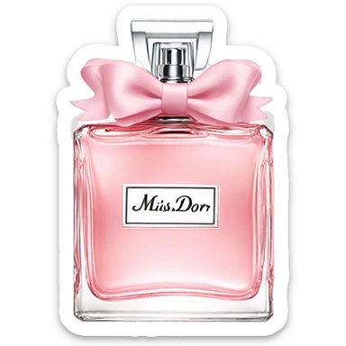 Light pink Miss Dior perfume with bow sticker