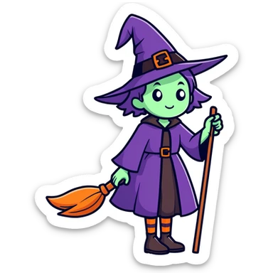 Me as a witch sticker