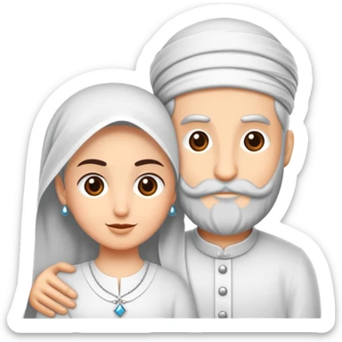 Kumral kız ve esmer çocuk el ele tutuşuyor sticker