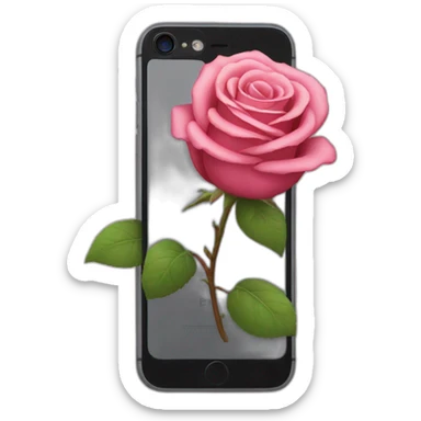 iPhone rose sticker