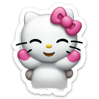 Hello kitty winking  sticker