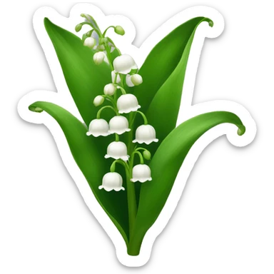 Lily of the valley flower sticker