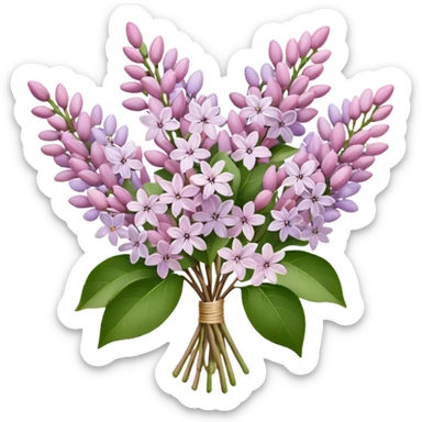 Pale Pink lilac bouquet sticker