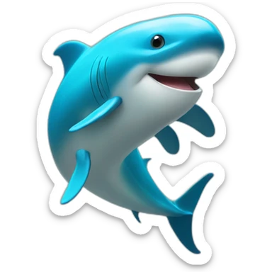 Dauphin in the aqua sticker