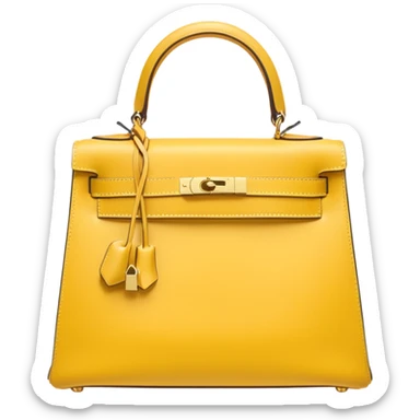 light yellow hermes kelly bag sticker