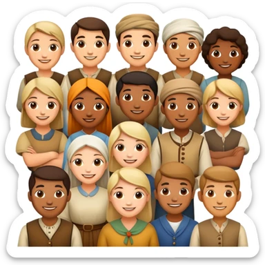 peasants big family sticker