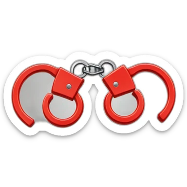 handcuffs red sticker