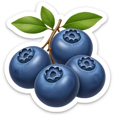 Three blueberries sticker