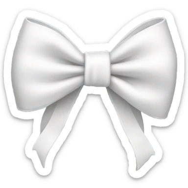 White bow sticker