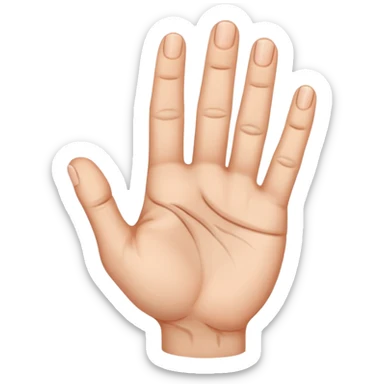 A hand making a L sticker