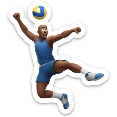 Dude playing volleyball  sticker