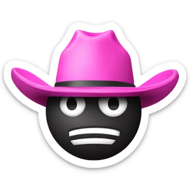 Dico ball with pink cowboy hat sticker