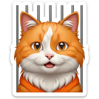cat jail cry place sticker