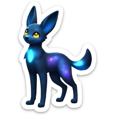 Shiny Sparkly Nebula Umbreon full body sticker
